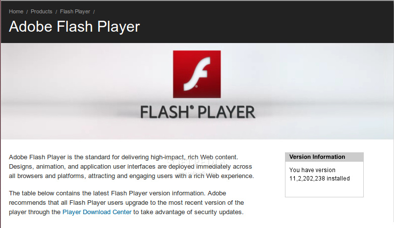 Adobe Flash Player 11 Download Issues In Vista
