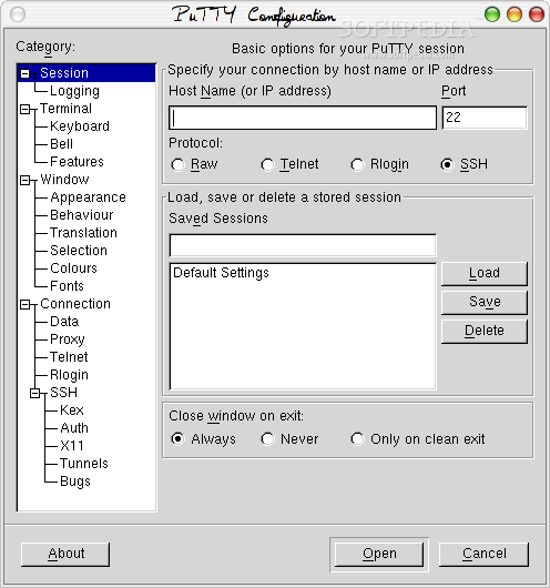 putty options linux games