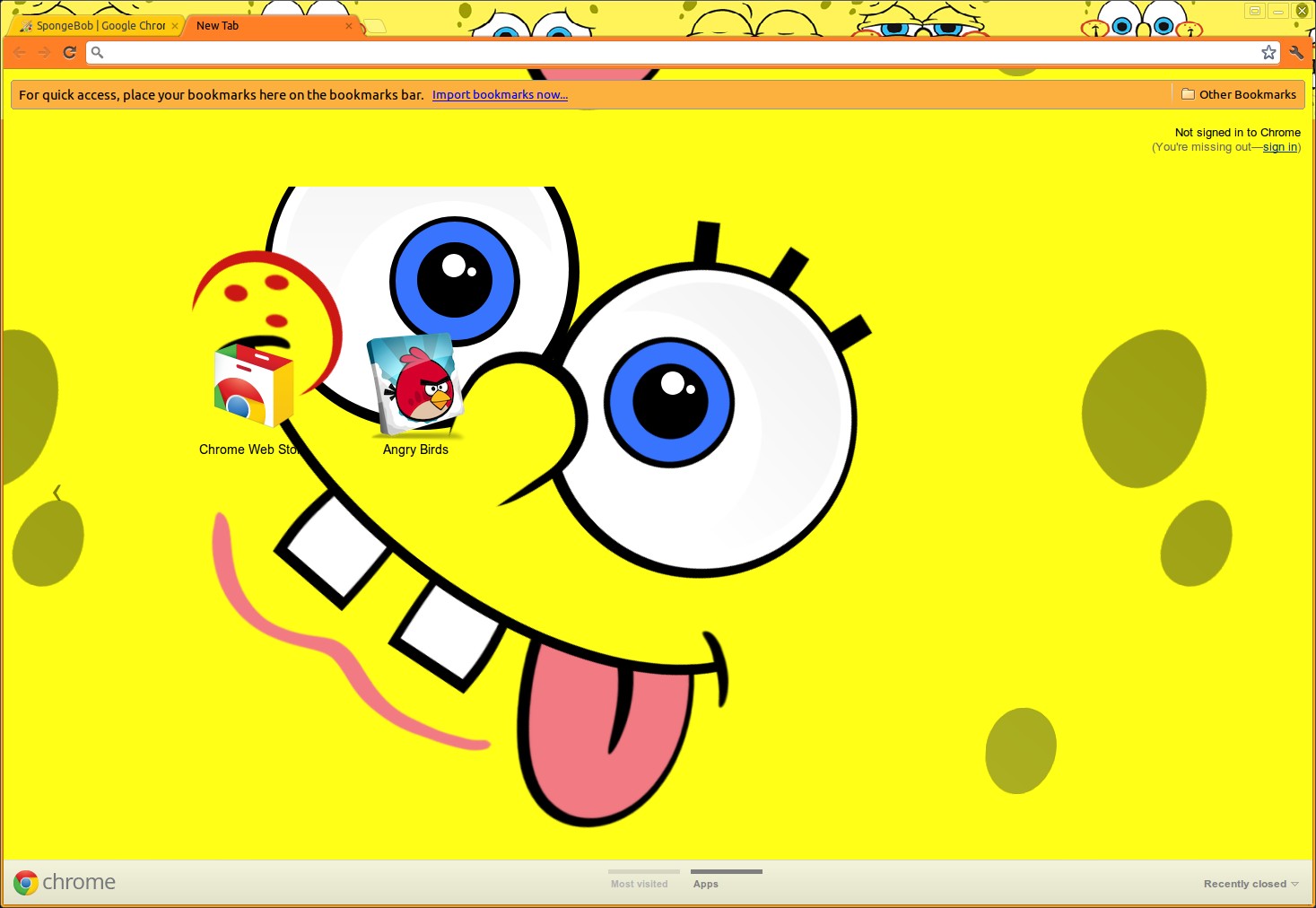 Download this Spongebob Theme Screenshot picture